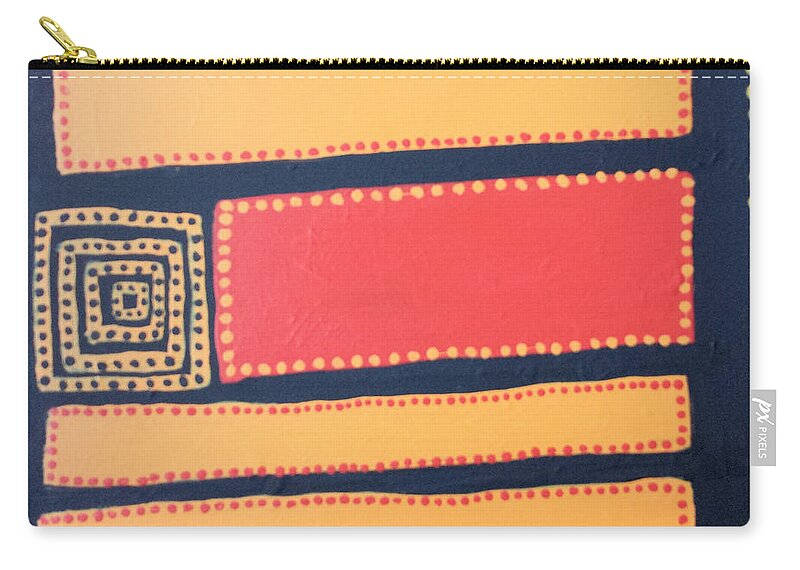 Aboriginal Abstract Zip Pouch featuring the painting Aboriginal #1 by Elise Boam