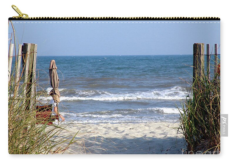 Beach Zip Pouch featuring the photograph About Time by Lisa Lambert-Shank