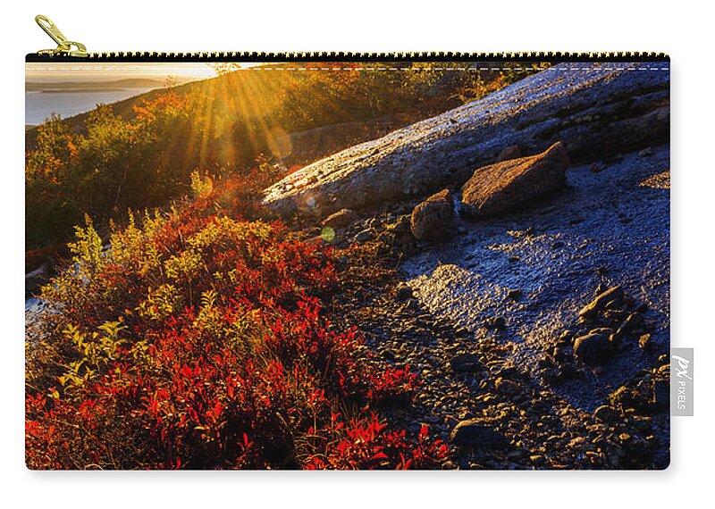 Above Bar Harbor Zip Pouch featuring the photograph Above Bar Harbor by Chad Dutson