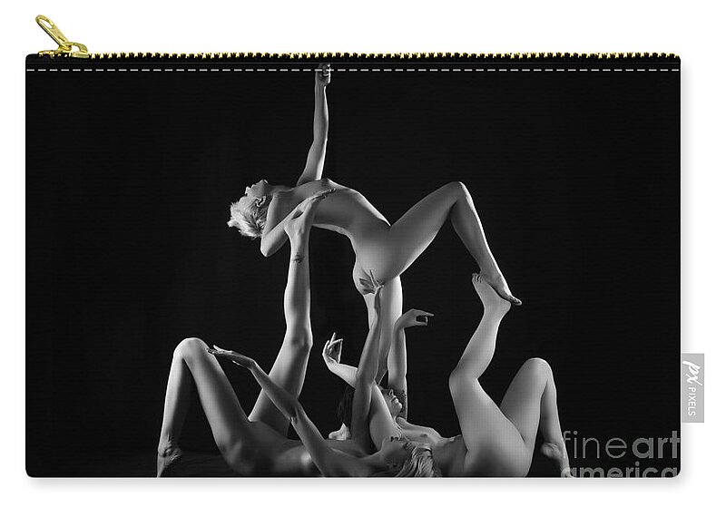 Artistic Photographs Zip Pouch featuring the photograph Above the flames by Robert WK Clark