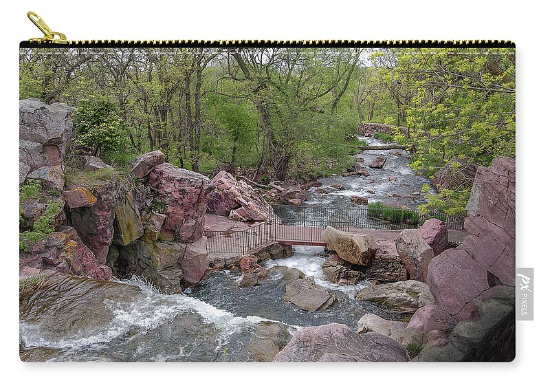Pipestone National Monument Carry-all Pouch featuring the photograph Above Winnewissa Falls 2 by Greni Graph