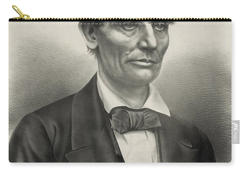 abraham Lincoln Zip Pouch featuring the photograph Abraham Lincoln - as a Presidential candidate by International Images