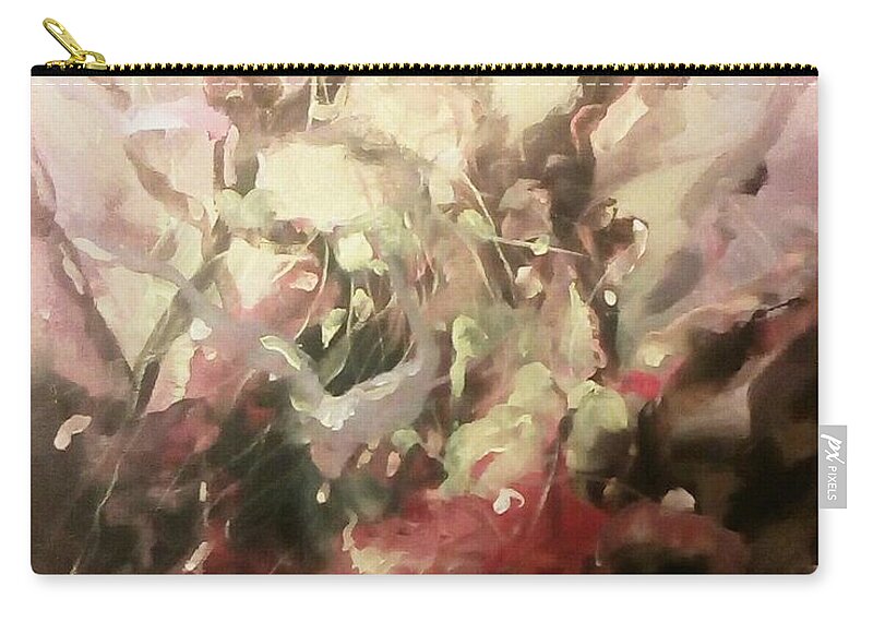 Abstract Art Zip Pouch featuring the painting Abstract #01 by Raymond Doward