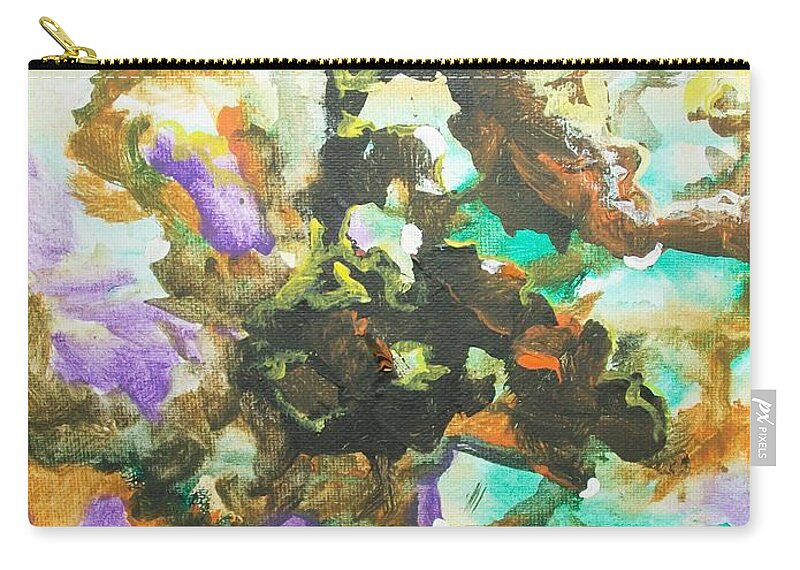 Abstract Art Zip Pouch featuring the painting Abstract #015 by Raymond Doward