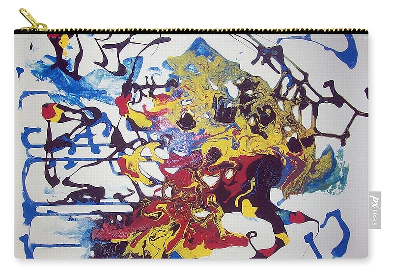 Abstract Art Zip Pouch featuring the painting Abstract #022 by Raymond Doward