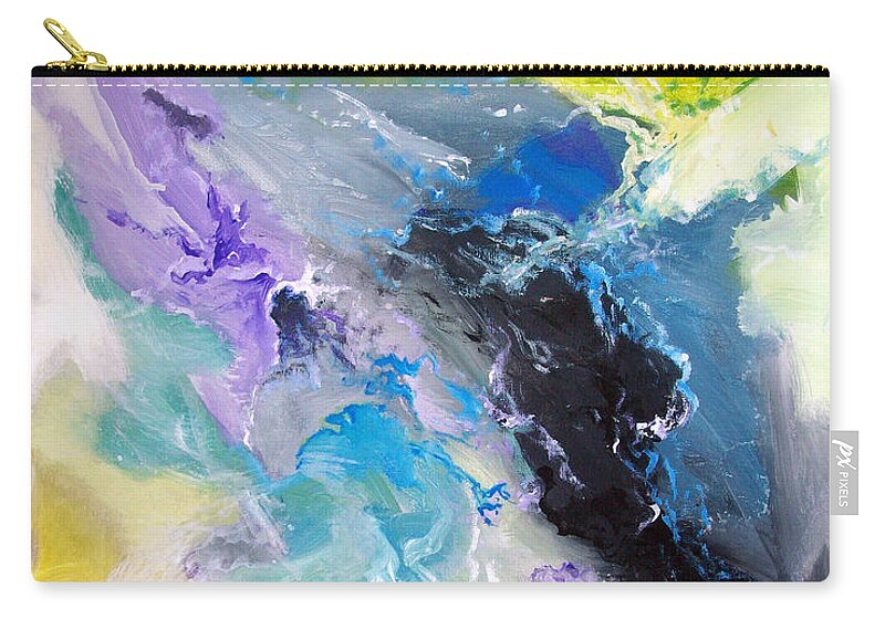 Abstract Art Zip Pouch featuring the painting Abstract #08 by Raymond Doward