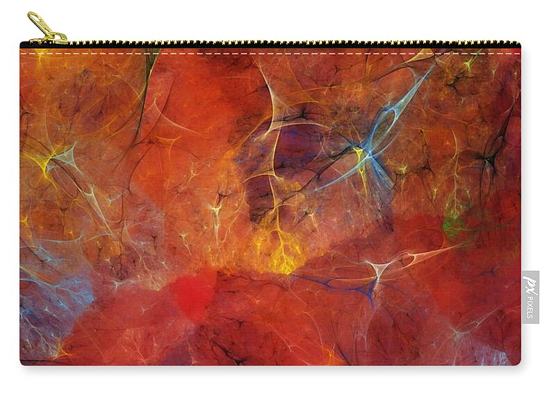 Abstract Zip Pouch featuring the digital art Abstract 081310 by David Lane