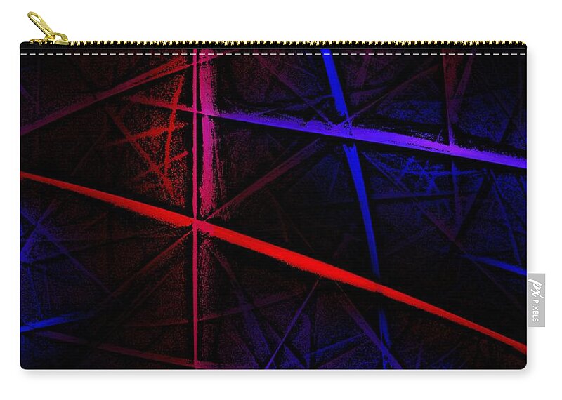 Abstract Zip Pouch featuring the digital art Abstract 081410 by David Lane