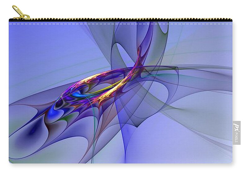 Fine Art Digital Art Zip Pouch featuring the digital art Abstract 110210 by David Lane