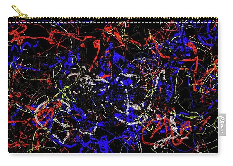 Abstract Zip Pouch featuring the digital art Abstract 2911 by Kristalin Davis