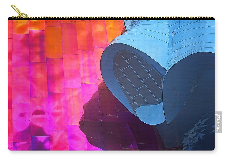 Seattle Zip Pouch featuring the photograph Abstract - 3 - EMP - Seattle by Nikolyn McDonald