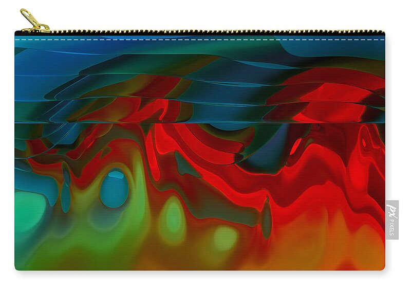 Abstract Landscape Zip Pouch featuring the digital art Abstract 430 by Judi Suni Hall