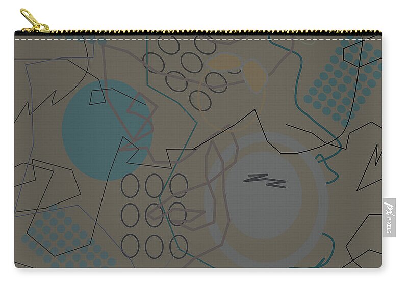 Brown Carry-all Pouch featuring the digital art Abstract 8 Brown by April Burton