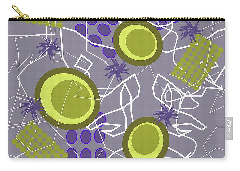Purple Carry-all Pouch featuring the digital art Abstract 8 purple by April Burton