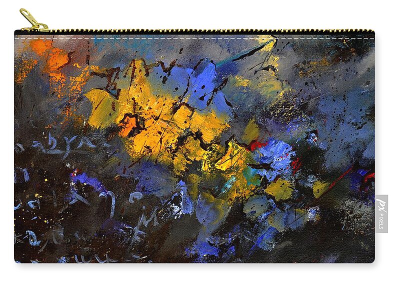 Abstract Zip Pouch featuring the painting Abstract 972 by Pol Ledent