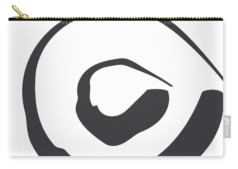 Abstract Zip Pouch featuring the digital art ABSTRACT ART Perspective - Circle by Melanie Viola
