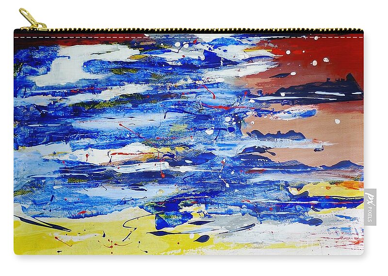 Abstarct Zip Pouch featuring the painting Abstract Art Project #4 by Karina Plachetka