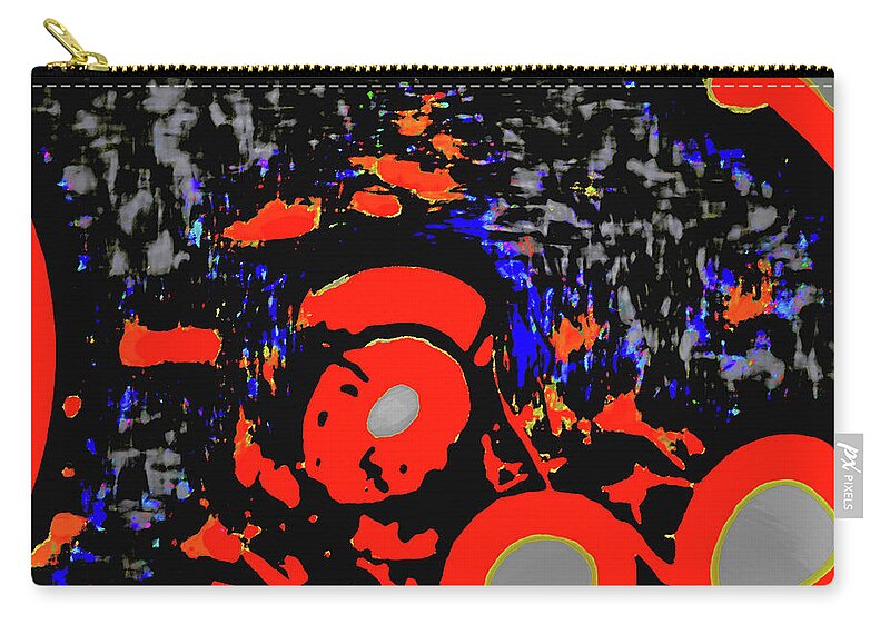 Abstract Zip Pouch featuring the photograph Abstract Chicken Nest with Eggs by Gina O'Brien