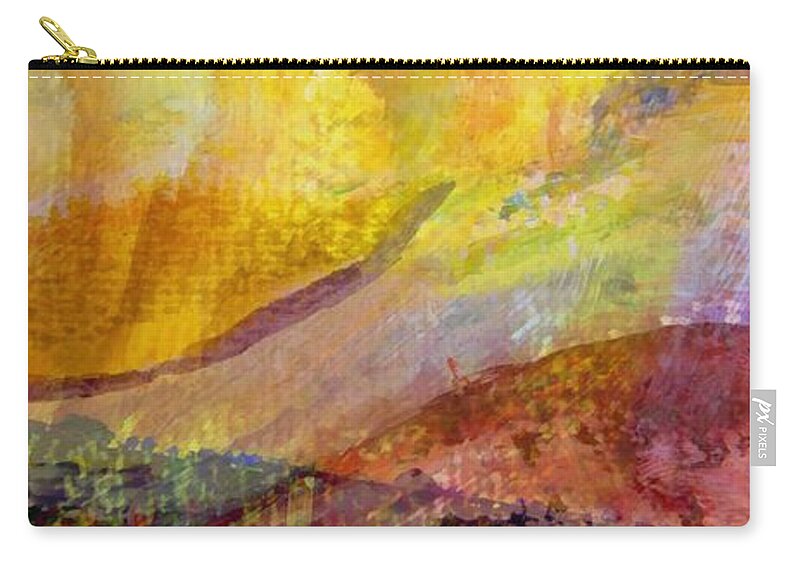 Abstract Collage Zip Pouch featuring the painting Abstract Collage No. 3 by Michelle Calkins
