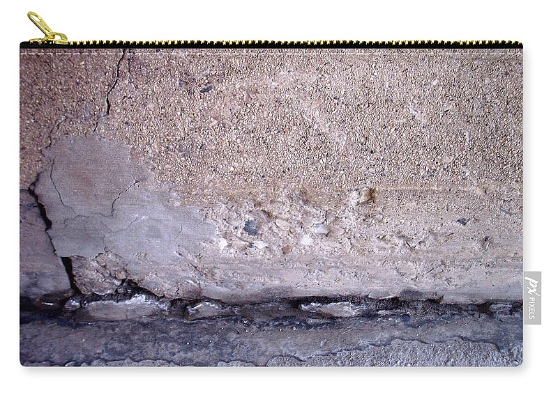 Industrial. Urban Zip Pouch featuring the photograph Abstract Concrete 4 by Anita Burgermeister