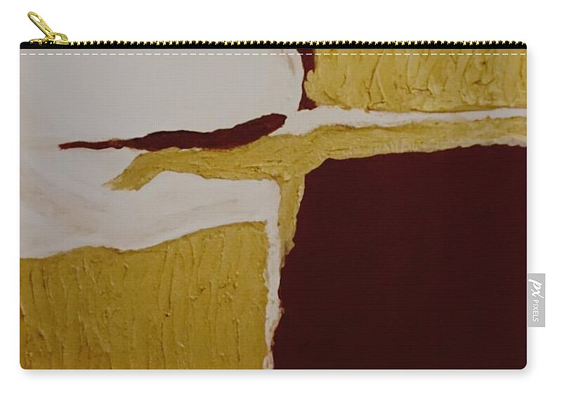 Painting Zip Pouch featuring the painting Abstract Cross by Marsha Heiken