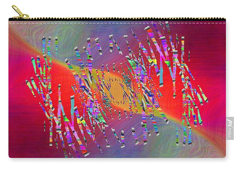 Abstract Zip Pouch featuring the digital art Abstract Cubed 337 by Tim Allen