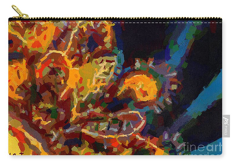 Abstract Zip Pouch featuring the digital art Abstract Decorative I by Humphrey Isselt