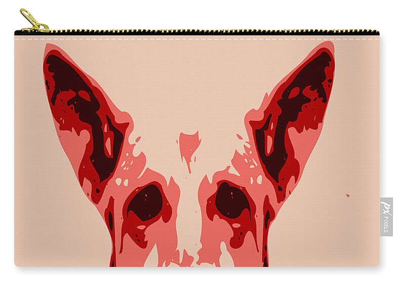 Dog Zip Pouch featuring the digital art Abstract Dog Contours by Keshava Shukla