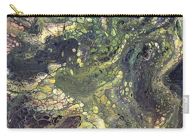 Abstract Painting Zip Pouch featuring the painting Abstract by Dorothy Maier