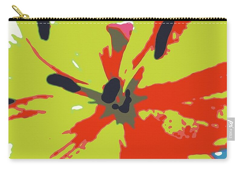 Abstract Expression Zip Pouch featuring the mixed media Abstract Expression 218 by Marian Lonzetta