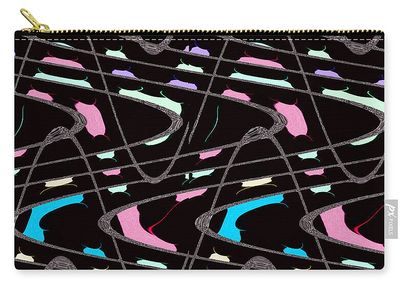 Abstract Zip Pouch featuring the photograph Abstract Expressway of All Sorts by Nina Silver