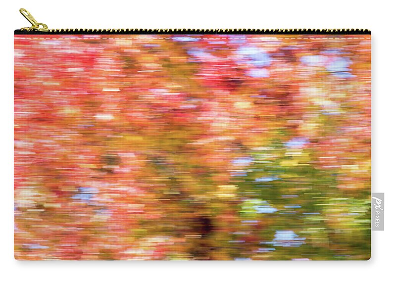 Fall Zip Pouch featuring the photograph Abstract Fall Leaves 2 by Rebecca Cozart