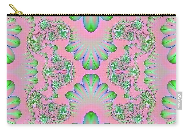 Abstract Zip Pouch featuring the digital art Abstract in Pastels by Linda Phelps