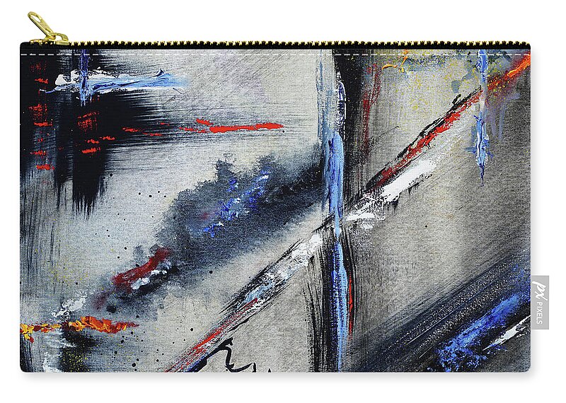 Abstract Carry-all Pouch featuring the painting Abstract by Karen Fleschler