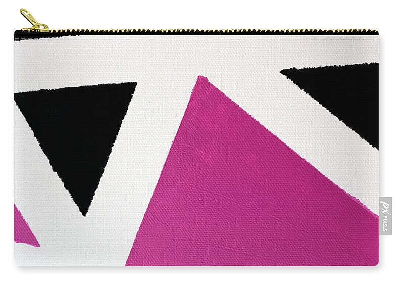 Martha Zip Pouch featuring the painting Abstract M1015BP by Mas Art Studio