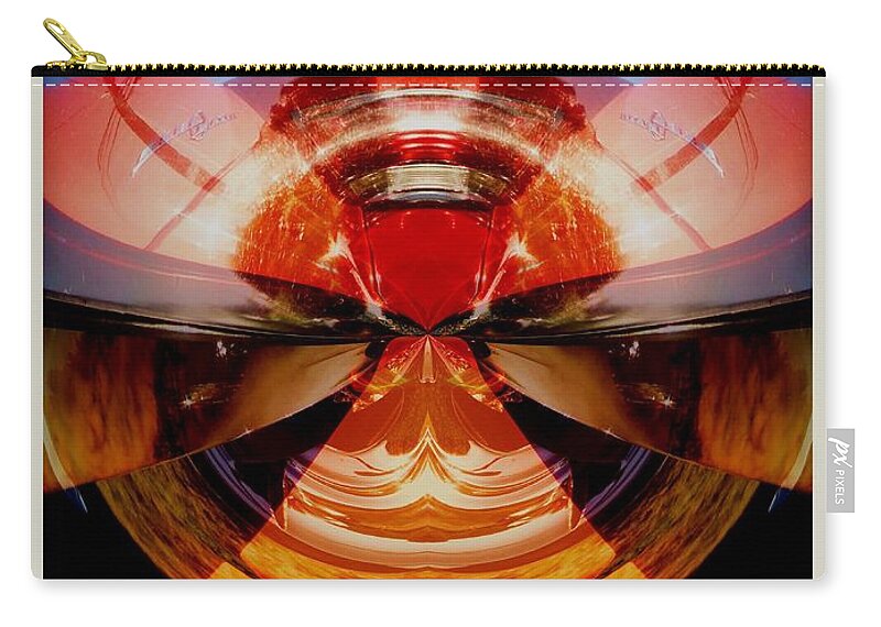 Cars Zip Pouch featuring the photograph Abstract old car spare tire by Karl Rose