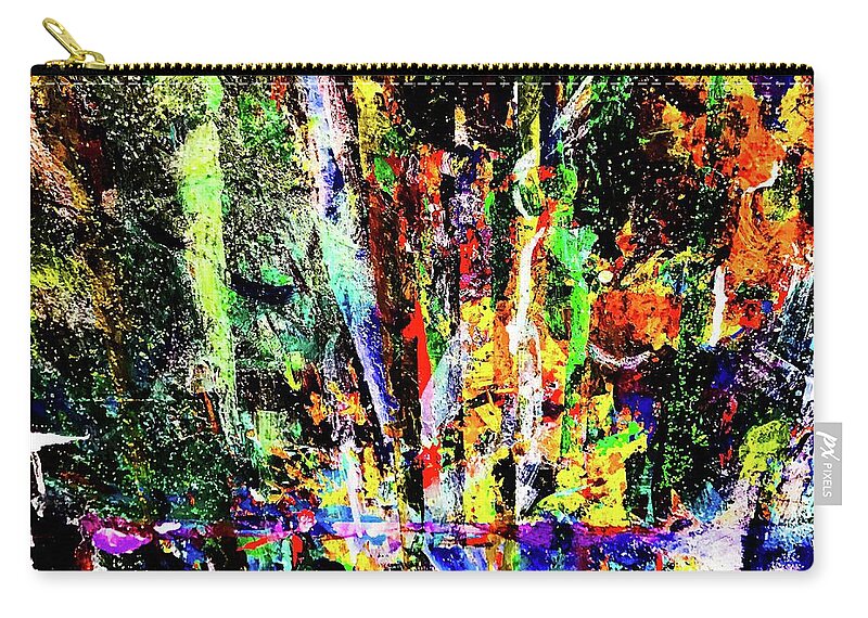 Abstract Texures Zip Pouch featuring the photograph Abstract Painting by Craig Perry-Ollila