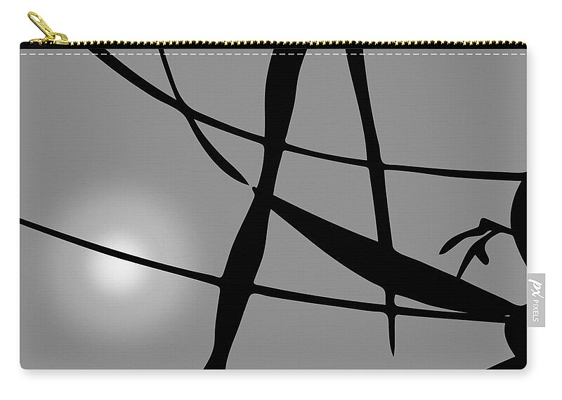 Sun Zip Pouch featuring the digital art Abstract Reflection by David Gordon