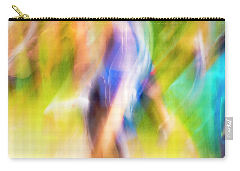 Abstract Zip Pouch featuring the photograph Abstract Running by Steven Ralser