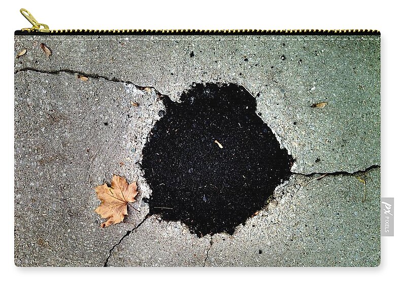 Abstract Zip Pouch featuring the photograph Abstract Sidewalk by Christopher Brown