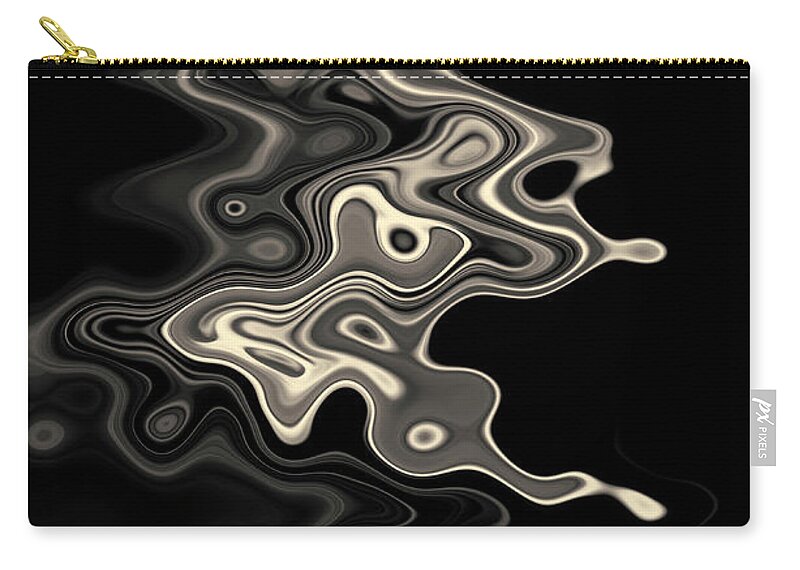 Abstract Zip Pouch featuring the photograph Abstract Swirl Monochrome Toned by David Gordon