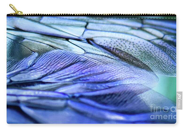 Macro Zip Pouch featuring the photograph Abstract Terrain by Amy Porter