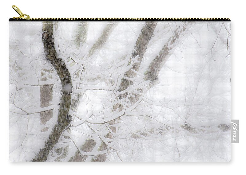 Trees Zip Pouch featuring the photograph Abstract trees by Karen Smale