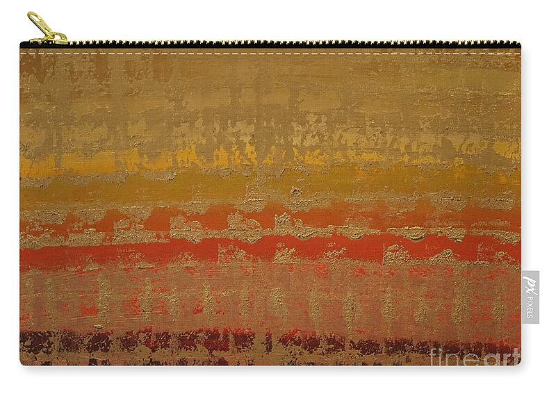 Abstract Zip Pouch featuring the painting Golden by Jimmy Clark