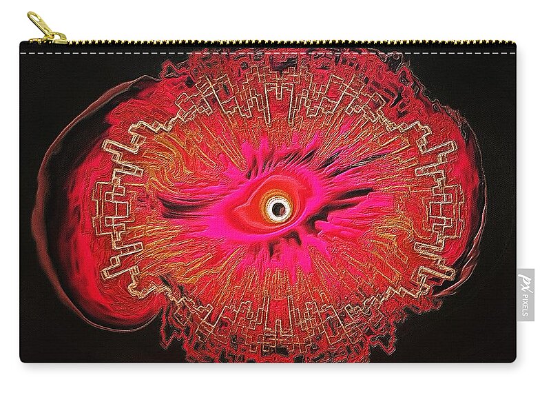 Abstract Zip Pouch featuring the digital art Abstract Visuals - Inverse Context by Charmaine Zoe