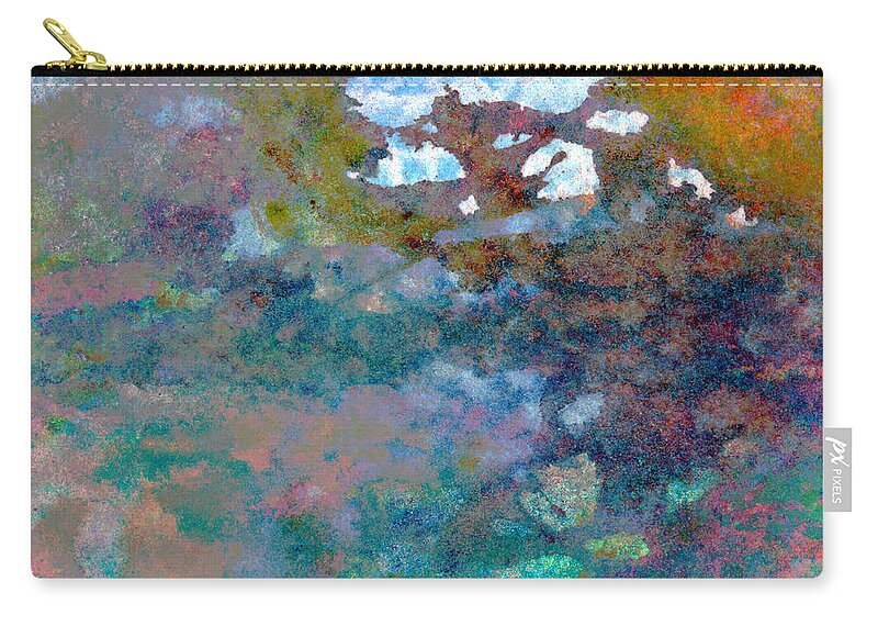 Abstract Zip Pouch featuring the mixed media Abstract Wash 6 by Paul Gaj