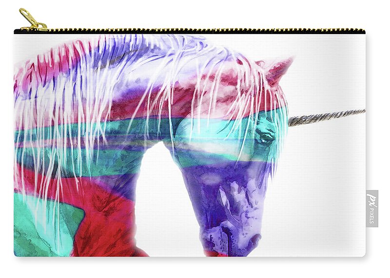 Original Zip Pouch featuring the digital art N . I . C . T . E  by J U A N - O A X A C A