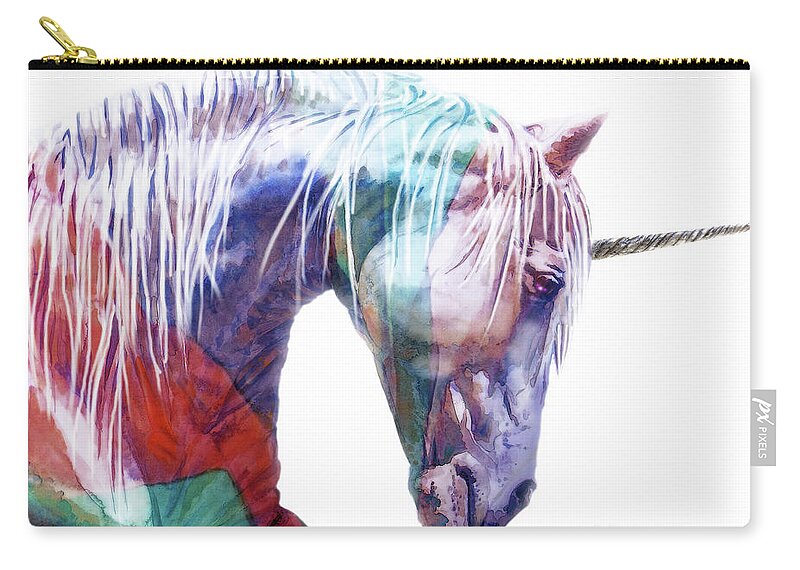 Original Zip Pouch featuring the painting K U N D A L I N I   by J U A N - O A X A C A