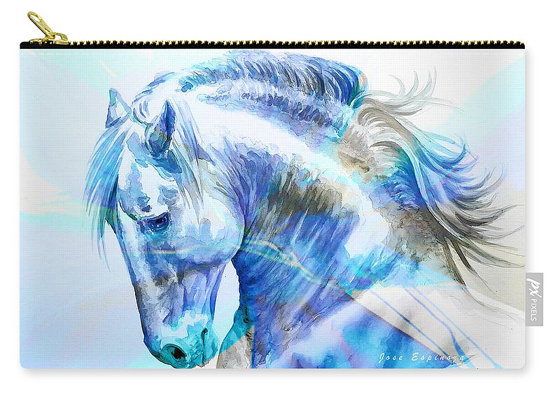 Cavallo Zip Pouch featuring the painting E . T . H . O . S by J U A N - O A X A C A