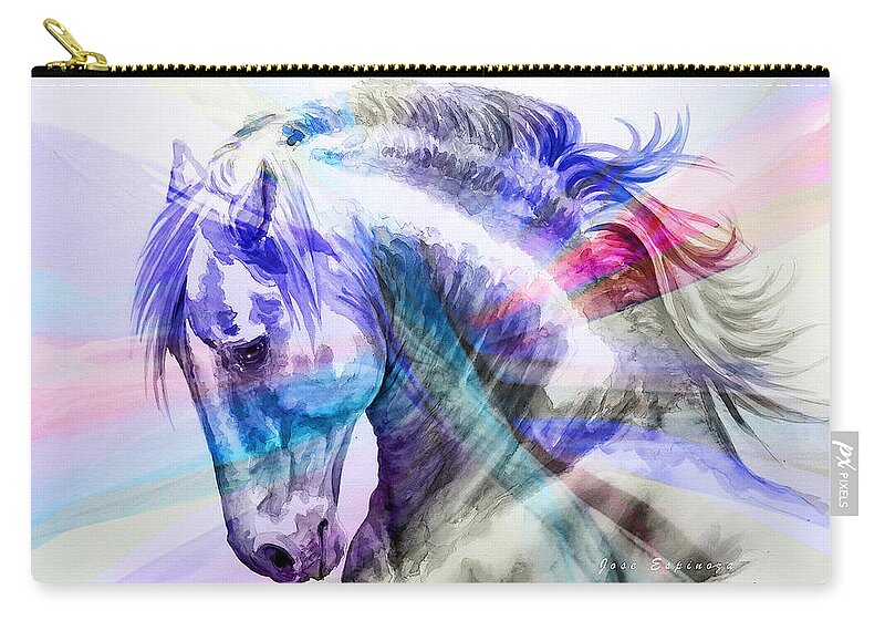 Original Fineart Zip Pouch featuring the digital art L . E . I . L . A by J U A N - O A X A C A